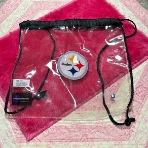 NFL Pittsburgh Steelers Clear Mini Drawstring Backpack